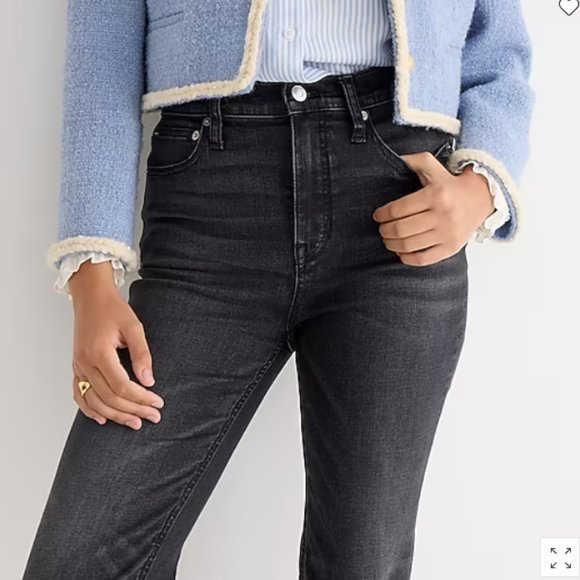 NWT J. Crew High-rise slim demi-boot jean in Charcoal wash - Picture 3 of 4